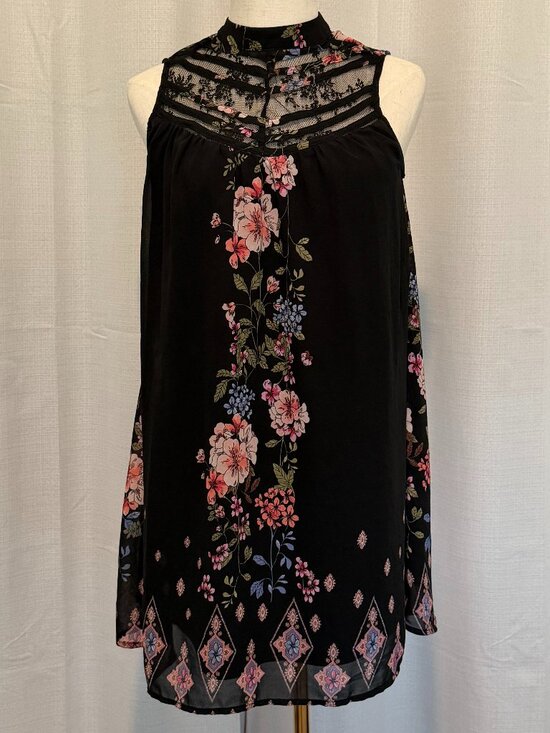 Heart Soul Dresses & Skirts - Heart Soul Floral Mini Dress | Black Lace Coquette Aesthetic Small